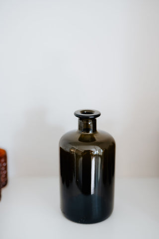 Leihvase Apothekerflasche braun-grün