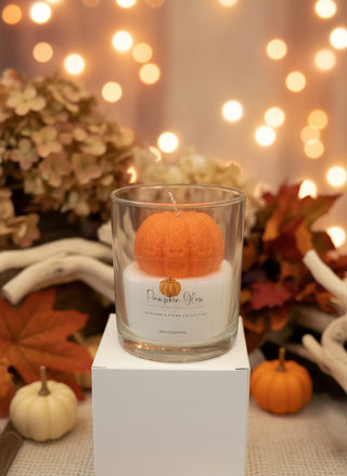 Duftkerze „Pumpkin Glow“ – Sojawachs mit Sandalwood, Mandarine & Kürbisduft
