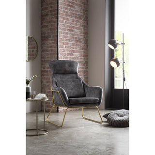 Relaxsessel aus Samtvelours Grau