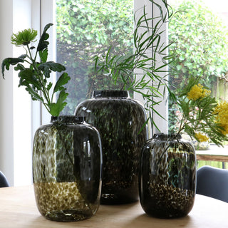 Vase gesprenkelt "Kara gray cheetah"