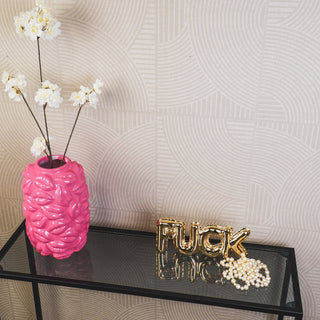 Vase "Kussmund" Keramik neon pink 17x17x27cm