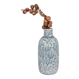 Keramikvase Blau Blumenmuster