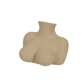 Vase - Brüste - Keramik - Sand - 6,5x12,5x13cm