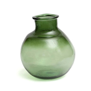 Bazar Bizar Living – Yugang Vase aus recyceltem Glas (H 31 cm, Ø 25 cm)