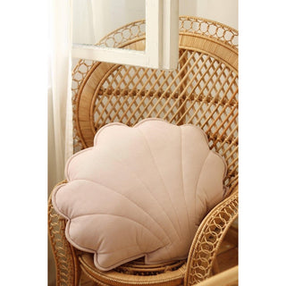 Moi Mili Muschelkissen aus Samt – Dekokissen für Kinderzimmer in Rosa/Braun – Teil der Spätsommerkollektion