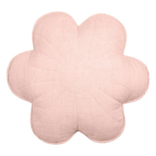 Moi Mili Blütenkissen Rosa-Braun – Deko-Kissen aus Leinen & Baumwolle in Blumenform