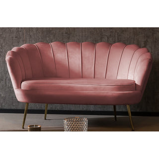 Muschelsofa aus Samt Rose