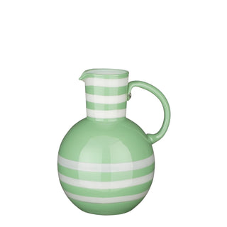Mica Decorations – Bazaar Glasvase mit Henkel (H 21 cm, Ø 17,5 cm)- Grün