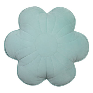 Moi Mili Blütenkissen aus Samt – Dekokissen in Blumenform für Kinderzimmer & Wohnräume – Grün/Braun/Weiß