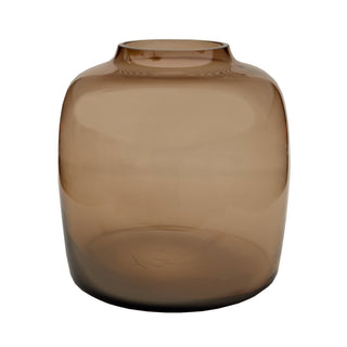 Bartica Glasvase – Hochwertige mundgeblasene Design-Vase in Taupe