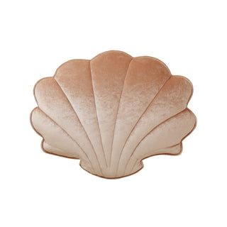 Moi Mili Muschel-Samtkissen Beige – Kuscheliges Deko-Kissen aus der Velvet Glow Kollektion