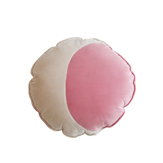 Mondkissen „Dreamy Half Moon Bay“  Rosa-Weiß