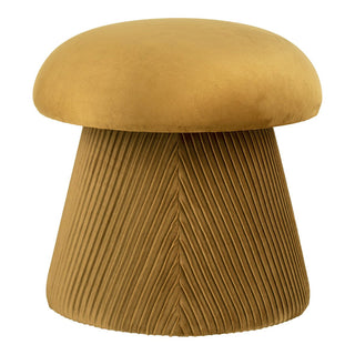 Hampton Pouf – Pouf aus Samt, Ocker, ø41x39 cm
