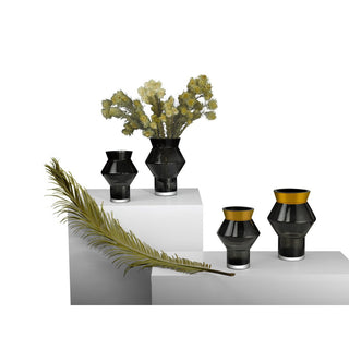 classy glass vase with 24k gold edge, CUZCO