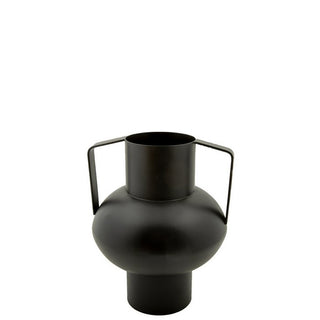 Metallvase Aurillac schwarz