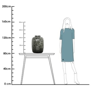 Vase gesprenkelt "Kara gray cheetah"