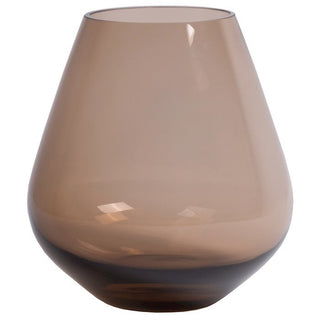 Glasvase Tasman Taupe – Edle Vase Ø18 x H20 cm