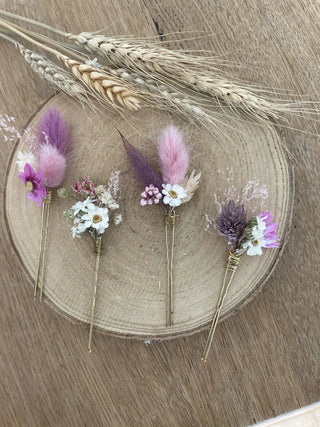 Haarnadel Trockenblumen rosa/pink