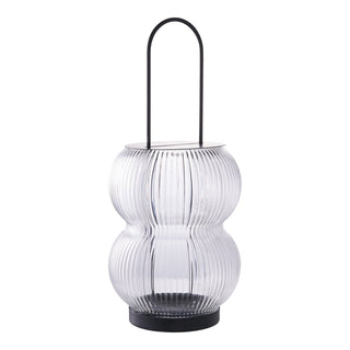 Lucena Laterne- Schwarz, Metall/Glas, 16x16x36 cm