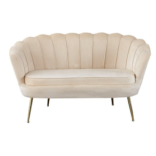 Muschelsofa aus Samt Beige