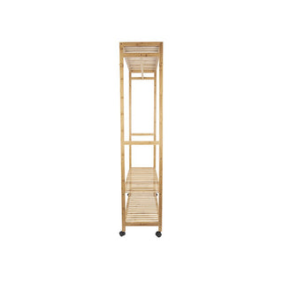Leitmotiv Bamboo Kleiderständer – Großer Kleiderständer aus Bambus mit Metallrädern, 165 cm hoch, Be