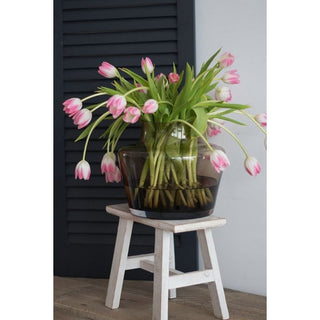 Vase Coral topaz mundgeblasen braunglas
