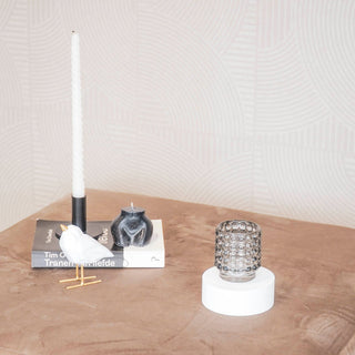 Kerzenhalter-Teelicht - Glas - Smokey - 7x8cm