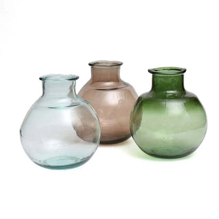 Bazar Bizar Living – Yugang Vase aus recyceltem Glas (H 31 cm, Ø 25 cm)