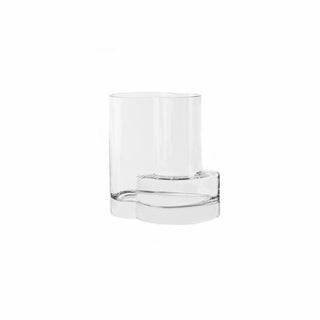 Glass vase of top innovtive design with constructivist touch, FUSIO 20 clear glass