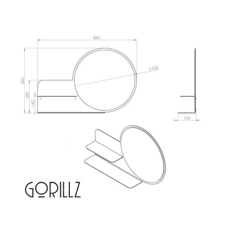 Kosmetikspiegel Wand Gorillz Clever - Weiß