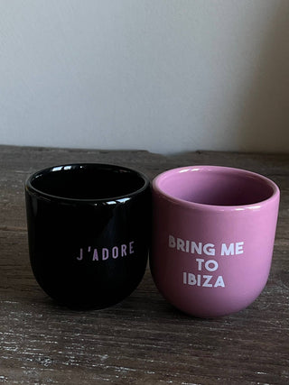 Becher Keramik “bring me to Ibiza” pink