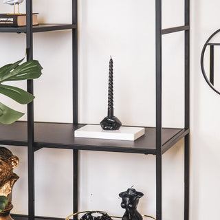 Kerzenhalter "Lippe" Keramik schwarz 7x5,5x4 cm