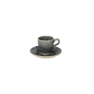 MADEIRA Espressotasse mit Untertasse 0,08 l Grau – Steingut von Costa Nova-Set of 6