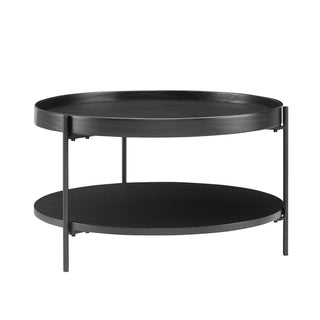 Couchtisch 2er Set rund  Schwarz