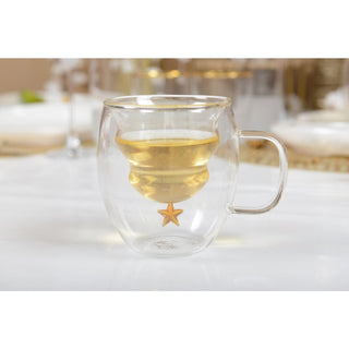 Teetassen „Étoile“ im 2er-Set mit Goldstern – 250 ml | Aulica