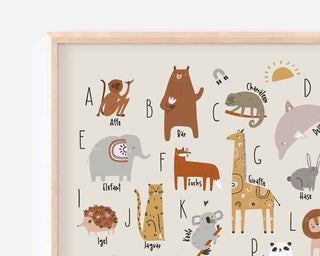 Alphabet Poster Tiere