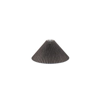 Lampenschirm - Plissee - Polyester - Schwarz - 8x35x21cm