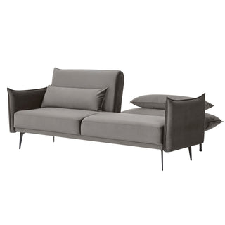 Sofa 3-Sitzer - Samt - Grau