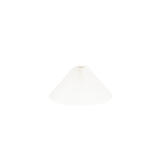 Lampenschirm - Plissee - Polyester - Weiß - 8x35x21cm