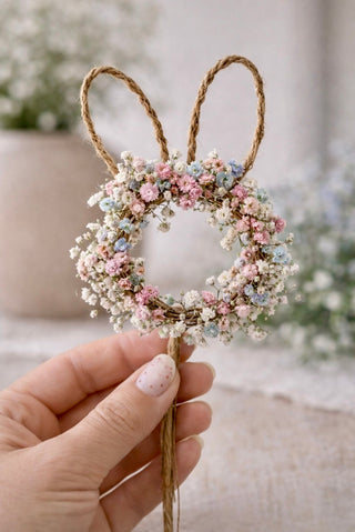 DIY HASEN STECKER AUS NATURMATERIALIEN - zarte Osterdeko im modernen Stil