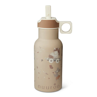 Nuuroo Juno Edelstahl-Wasserflasche mit Aktivitätsdeckel – 350 ml, Silikonauslauf, kinderfreundlich – Farbe Einhorn
