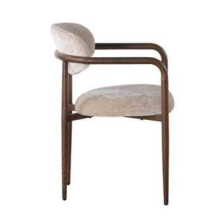 Pole to Pole Sake Chair Beige – Japandi Esszimmerstuhl mit Armlehne(2er-Set)