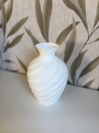 Vase 3D „Wave“ weiß