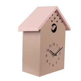 Clayre & Eef Kuckucksuhr Rosa – Verspielte Design Wanduhr mit Kuckucksruf | 26 cm
