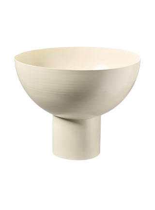 Metallschale auf Fuß Ø 25 cm Creme – Moderne Dekoschale für DIY- und Kreativprojekte