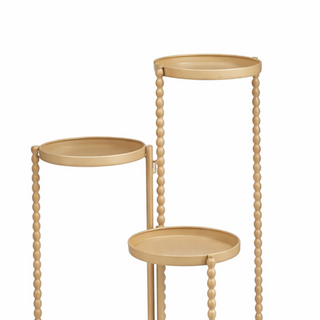 Pflanzenständer Beige 70 cm – 3-stufiger Blumenständer aus Eisen | Mica Decorations Salvo