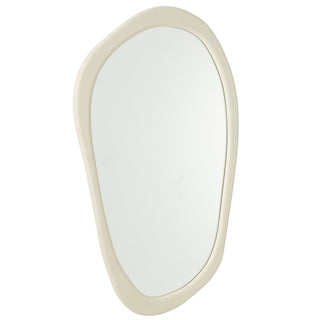 Wandspiegel Modern Weiß 120x68 cm – Organischer Spiegel MDF – J-Line Moderna Large