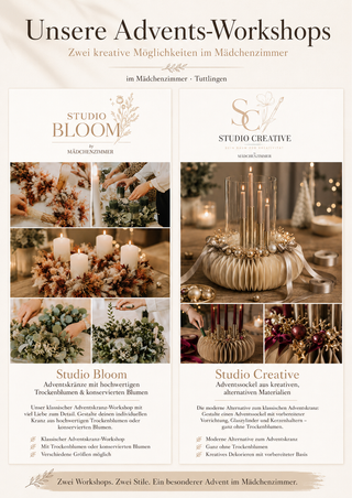 Adventskranz Workshop in Tuttlingen – modernen Adventssockel gestalten