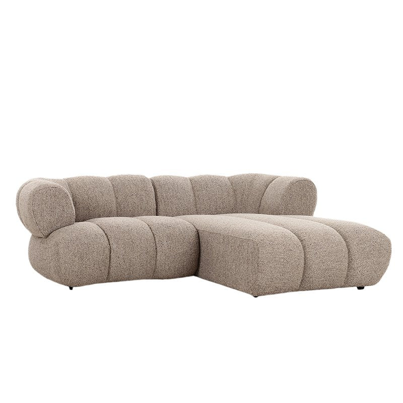 Sofa New York 2,5-Sitzer (rechte Lounge) Sand Boucle