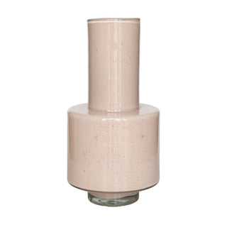 Volta Glasvase Beige Rosa 36 cm – Handgefertigte Designer Vase aus dickem Glas | Vase The World